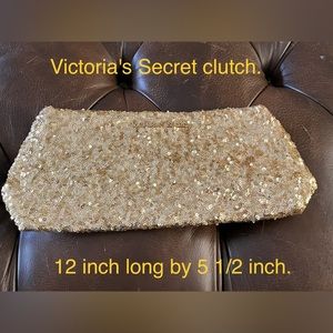 Victoria's Secret clutch, make up bag! Gold., new